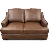 9397 Loveseat in Ancient Brown Top Grain Leather